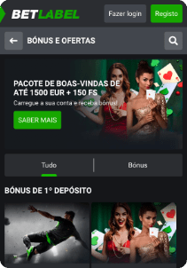 BetLabel Casino mobile screen bonus promotions