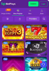 Betplays Casino mobile screen slots games