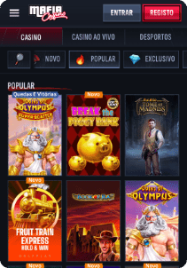 Mafia Casino mobile screen slots games