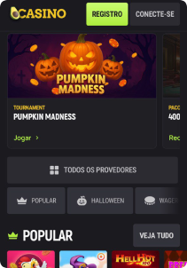 AvoCasino Casino mobile screen main page
