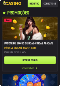 AvoCasino Casino mobile screen promotions bonus