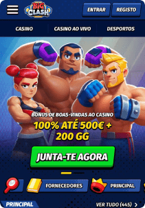 BigClash Casino mobile screen main page