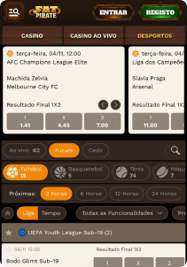 FatPirate Casino mobile screen sports