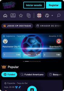 TurboWin Casino mobile screen sports