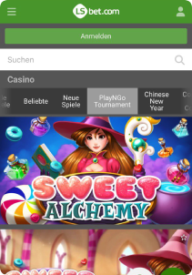LSbet Casino mobile screen slots games