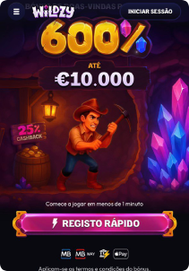 WiWildzy Casino mobile screen main page