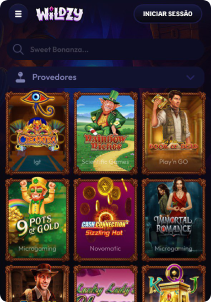 WiWildzy Casino mobile screen slots games
