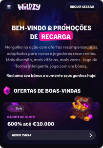 WiWildzy Casino mobile screen promotions