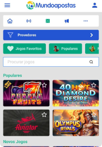 Mundoapostas Casino mobile screen slots games