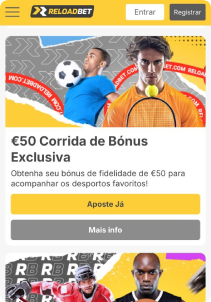 Reloadbet Casino mobile screen promotions