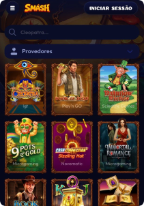 Smash Casino mobile screen slots games