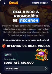 Smash Casino mobile screen promotions
