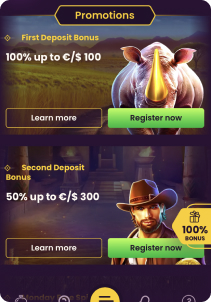 Bizzo casino mobile screen promotion