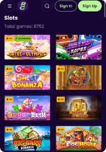 ReadyCasino casino mobile screen slots games