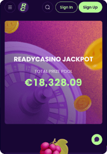 ReadyCasino casino mobile screen jackpot