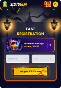 SlotsGem casino mobile screen main page