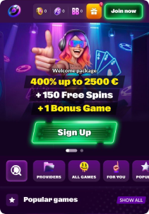 Slotrave casino mobile screen main page